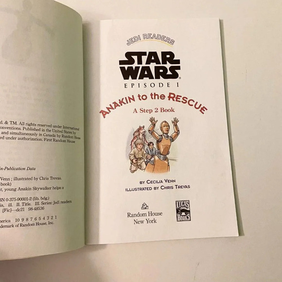 Vintage 1999 Anakin To The Rescue Star Wars Episode 1 Book with Stickers - Picture 12 of 16